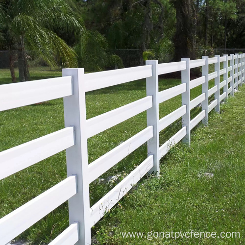 Durables 4 Rail Vinyl Ranch Rail Horse Fence